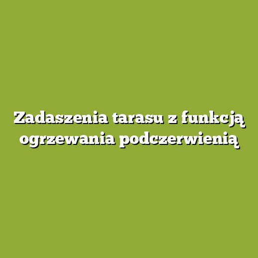 Zadaszenia tarasu z funkcją ogrzewania podczerwienią Zadaszenia tarasu z funkcją ogrzewania podczerwienią