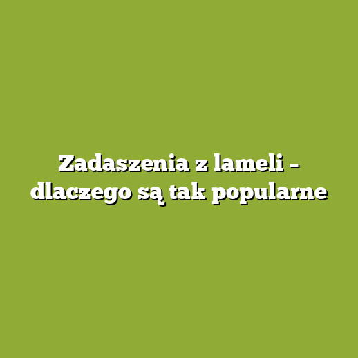Zadaszenia z lameli – dlaczego są tak popularne