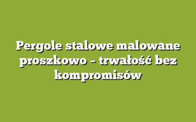 Pergole stalowe malowane proszkowo – trwałość bez kompromisów